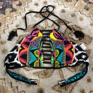 Trina Turk Multicolor Strappy Bikini Top
